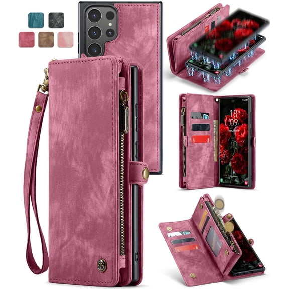 CaseMe Leather Case for Samsung Galaxy A53 5G,2 in 1 Detachable Wallet ...