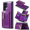 thumbnail image 1 of 2 in 1 Detachable Wallet Back Cover for Samsung Galaxy S23 5G, Allytech Credit Card Holder Pocket Slim Luxury PU Leather kickstand Case for Galaxy S23 6.1 inch 2023 Released, Darkpurple, 1 of 12