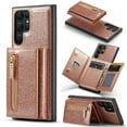 thumbnail image 1 of 2 in 1 Detachable Wallet Back Cover for Samsung Galaxy S23 Ultra 5G, Allytech Credit Card Holder Pocket Slim Luxury PU Leather kickstand Case for Galaxy S23 Ultra 6.8 inch 2023 Released, Rosegold, 1 of 12