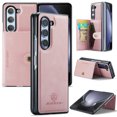 thumbnail image 1 of 2 in 1 Detachable Wallet Back Cover for Samsung Galaxy Z Fold 5 2023 PU Leather Case with Card Holder Pocket Slim Phone Cases for Samsung Galaxy Z Fold 5 5G, Pink, 1 of 8