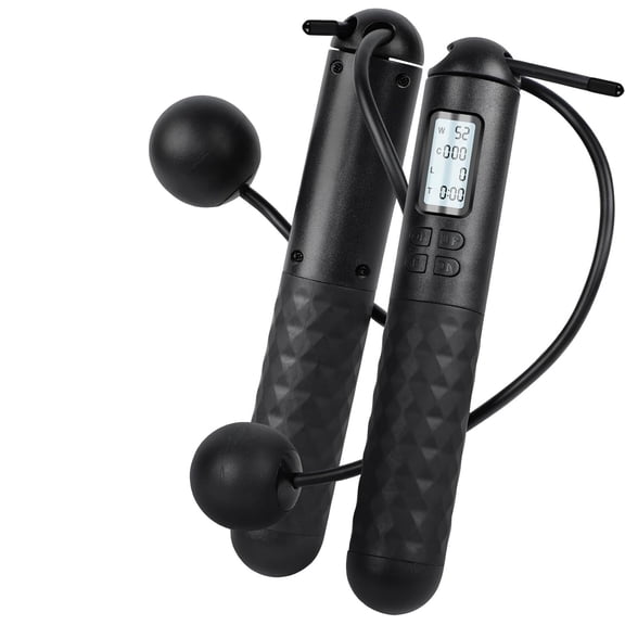 2 In 1 Digital Counting Jump Rope Adjustable Cordless Fitness Skipping Rope | Lightweight weighted design, easy use, great for daily workout, calorie burn and weight management