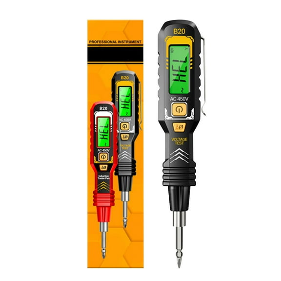 2 in 1 Digital Voltage Tester Pen, Non Contact AC Voltage Detector, Live Wire Detection with Sound Alarm, Continuity Test, NCV Sensor, Interchangeable Bits, Electrical Tester Tool