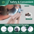 thumbnail image 1 of 2 In 1 Dog Clippers & Cat Trimmers For Large Medium Small Dogs Cats Claw Trimmer Quick Sensor And Safety Guard Usb Rechargeable With Catcher 2 Led Lights, 1 of 7