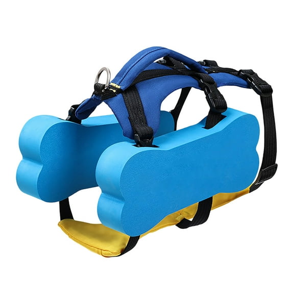 2 In 1 Dog Life Jacket with Adjustable Strap Floating Device Detachable Buoyancy Pad Reflective Swimming Jacket Suitable For Load Bearing Dogs (small Size) Pet Supplies