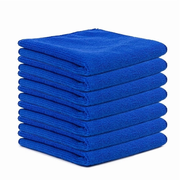 2 in 1 Double Sided Microfiber Cleaning Towels 5 Pack Soft Flock Scrubbing Cloths Lint Free Scratch Free Stubborn Grime Removal Washable Towels for Kitchen Bathroom Car Detailing Home Cleaning Use