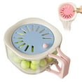 thumbnail image 1 of 2 in 1 Drainer and Strainer, Multifunctional Draining Basket with Lid and Foldable Handle, Kitchen Colander and Vegetable Washing Bowl for Fruits Rinsing Straining Storage, 1 Pcs, 5.9x3.34", 1 of 8