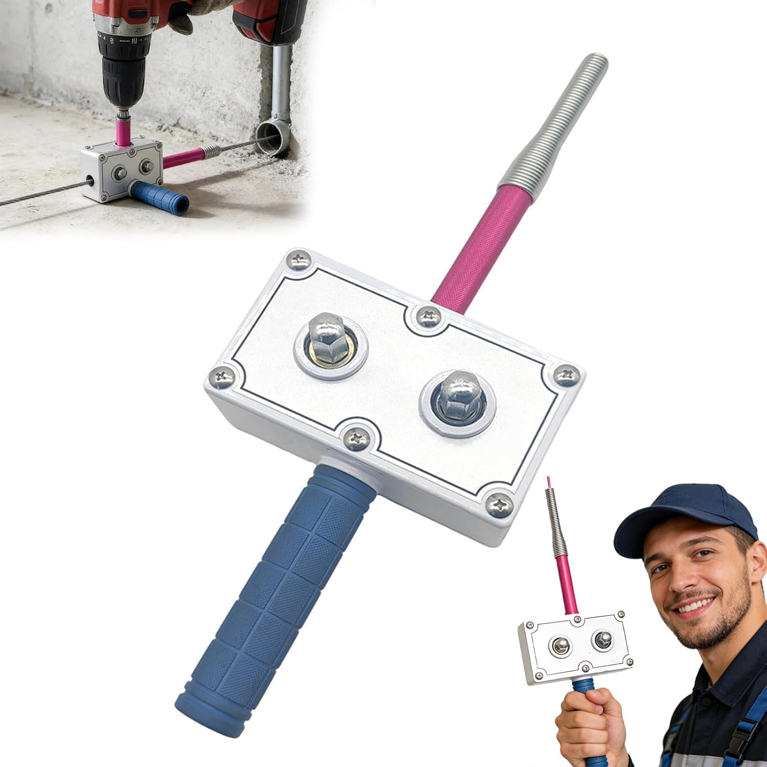 automatic fishing pole puller Tiiger Assembly, 4001D The low attachment point allows chain and backplate to grip cut poles up to 14 from the ground Automatic SPRING LOADED Fishing Rod!