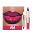 thumbnail image 1 of 2 in 1 Dual-Ended Lip Liner Lipstick & Gloss Kit, Nude Peach Juicy Lip Mirror Effect, Velvet Matte Lip Liner Smooth Buildable Glass Quick Fuller Lip Plumping Set for Women, 1 of 5