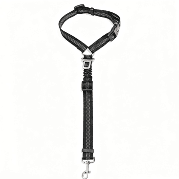 2 in 1 Dual Head Dog Car Seat Belt, Reflective Elastic Bungee Pet Safety Seatbelt, Adjustable Nylon Vehicle Tether Restraint for 2 Small Medium Dogs Cats, Universal Anti Escape Pet Car Travel Accesso