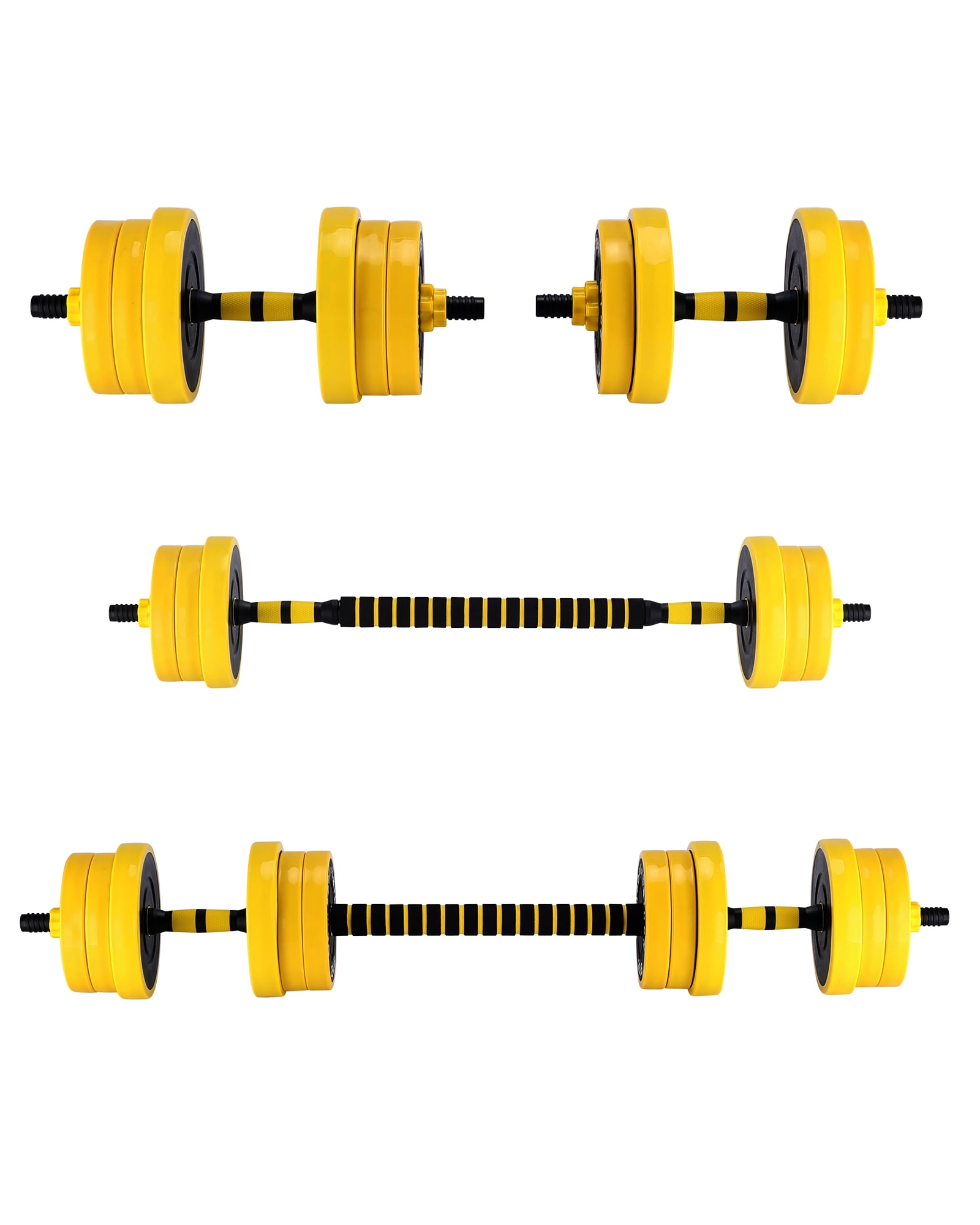 2 in 1 Dumbbell Set, Adjustable Dumbbell Weight Set, 44 Lb, Dumbbell Weights for Home Gym,Free Weights Dumbbells Set with Connector, Cast Iron, Matte Finish,3-in-1 Set, Non-Slip, All-Purpose