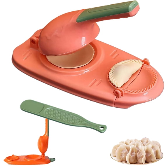 2 In 1 Dumpling Maker Press Kitchen Empanada Maker Press Mold,Baking Pastry Pressing Dumpling Skin Wrapper Mould, Manual Dough Making Machine, for Chinese Food, Ravioli, Pierogi, Hand Pie