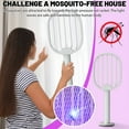 thumbnail image 1 of 2 in 1 Electric Bug Zapper, Mosquitoes Trap Lamp & Racket,3000V Bug Zapper Racket, USB Rechargeable Electric Fly Swatter Powerful Grid 3-Layer Safety Mesh Indoor and Outdoor,20.5*7.9 inch., 1 of 6