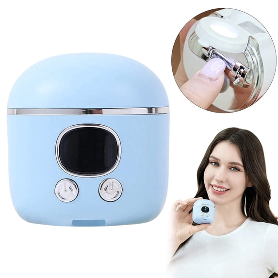 2 in 1 Electric Nail Clipper - USB Rechargeable Nail Trimmer with Magnifier, Narrow Precision Design, 3 Speed Gears, LED Light, Quiet Cordless Manicure Tool with Storage Box for Home Use
