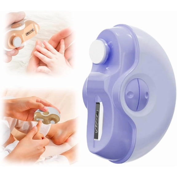 2 in 1 Electric Nail Clipper, USB Rechargeable Safety Fingernail Trimmer, New Electric Nail Clipper Nail Trimmer with 2 Adjustable Speeds, Fingernail & Toenail Clippers for Seniors, Kids, Adults