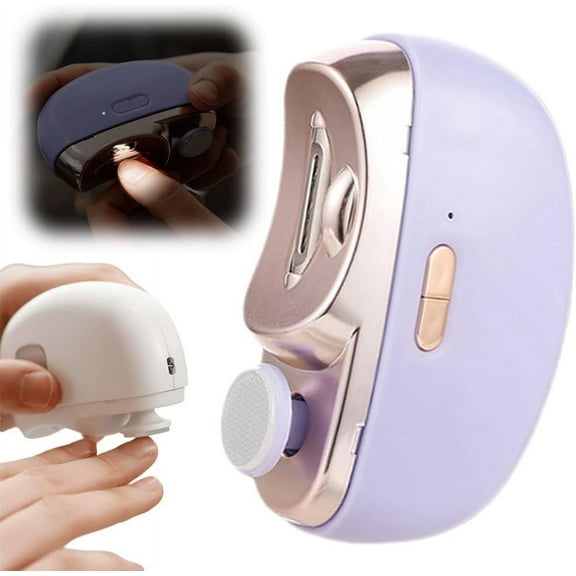 2 in 1 Electric Nail Clippers, 2026 New Electric Polishing Automatic Nail Clippers for Fingers and Toes with 2 Adjustable Speeds, Electric Nail Trimmer for Senior Adults
