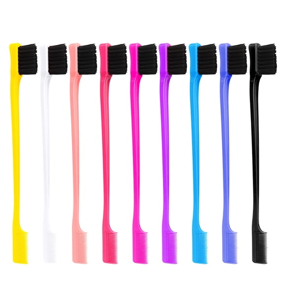 2 In 1 Eyebrow and Eyelash Brush,Sided Edge Control Hair Brush Comb,Suitable for Combing Bangs,Hairline,Hairline,Eyebrows and Eyelash,Back Hair or Parted Hairs