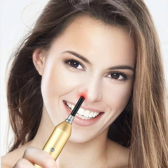 2 in 1 Facial & Body Light Therapy Wand for Joint Mouth Nose Ear, Red -Light Therapy Device with Removable Tip, Handheld Red Light Healing Therapy Torch & 5 Wavelength, Pulse Mode for Pain Relief