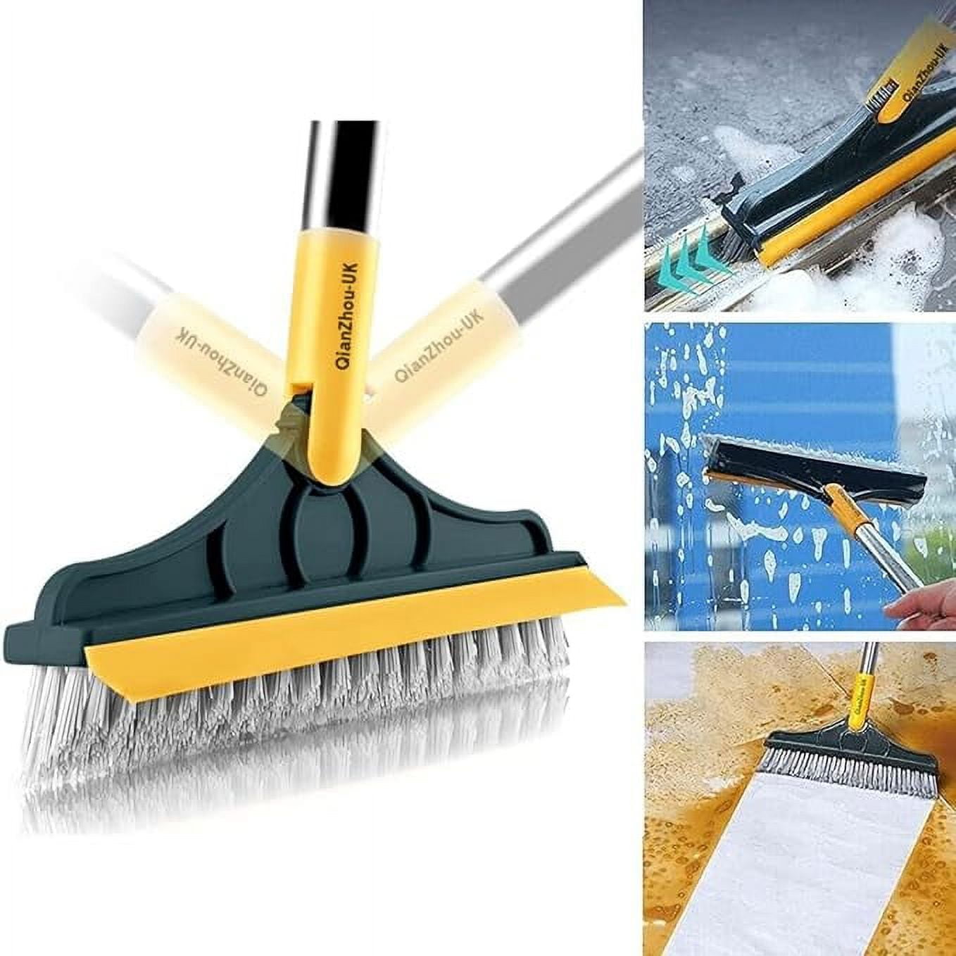 2 in 1 Floor Brush Scrubber Brush with Long Handle Grout Brush Scrape