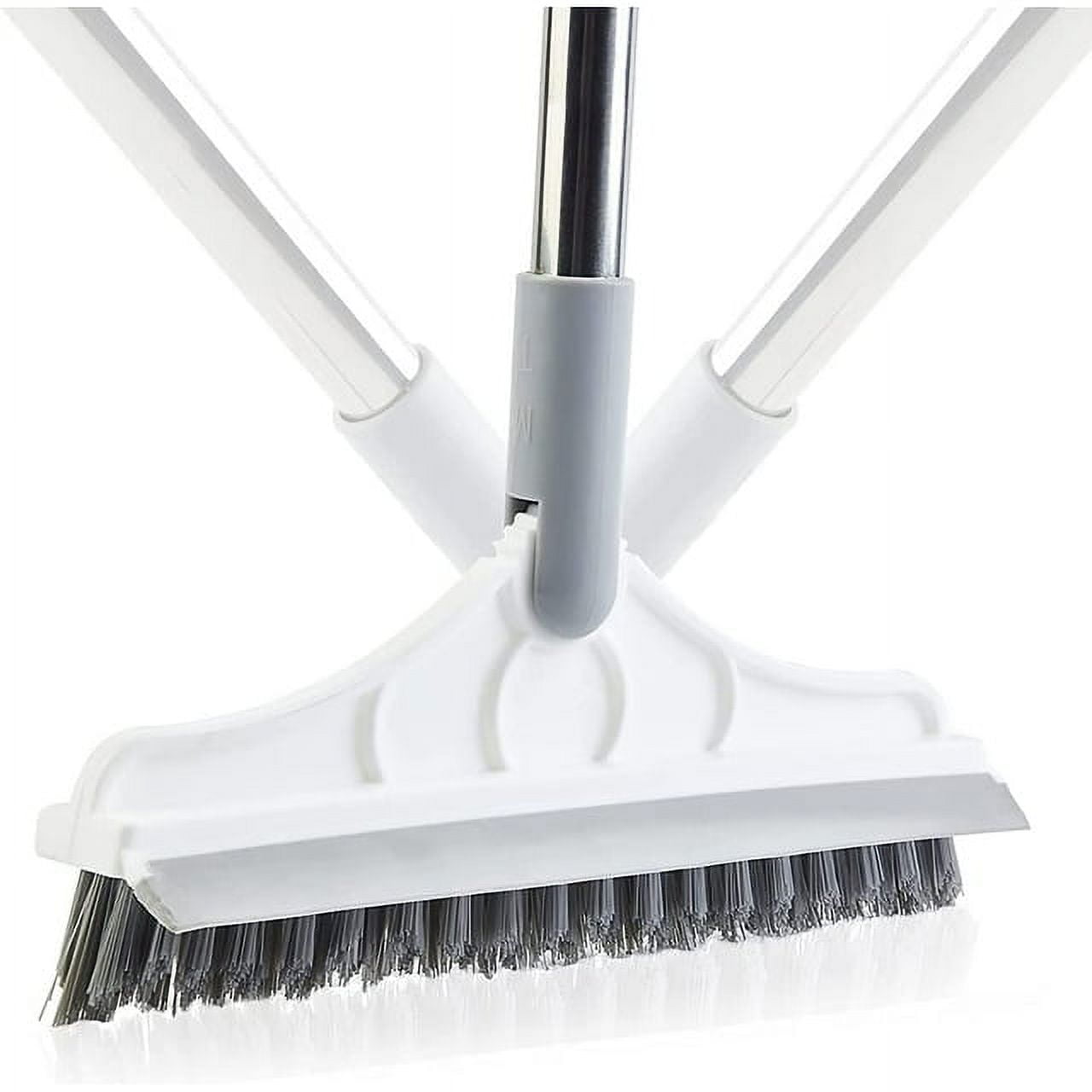 2 in 1 Floor Scrub Brush with 2 Poles 44" Long Handle, 2in1 Stiff
