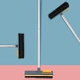 thumbnail image 1 of 2 In 1 Floor Srubber Cleaning Brush Brush with Comb Teetch and Squeegee Cleaning Brushes for Deck Bathroom Tub Tile Grout Kitchen Swimming Pool Garages and Wall, 1 of 7