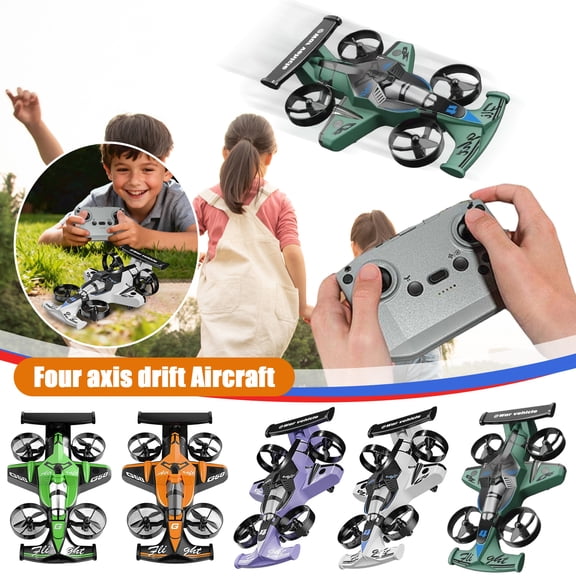 2 in 1 Flying Car Drone Toy, Rc Plane Land Air-Quadcopter Rc Car with Drift Function, Remote Control Drone Car Combo for Adults, Cool Outdoor Toy Gift Blue