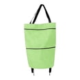thumbnail image 1 of 2 in 1 Foldable Shopping Cart with Wheels, Portable Rolling Tote Bag Trolley, Collapsible Grocery Cart with Stair Climbing Design, Lightweight Travel Shopping Caddy for Market, Picnic, and Errands, 1 of 4