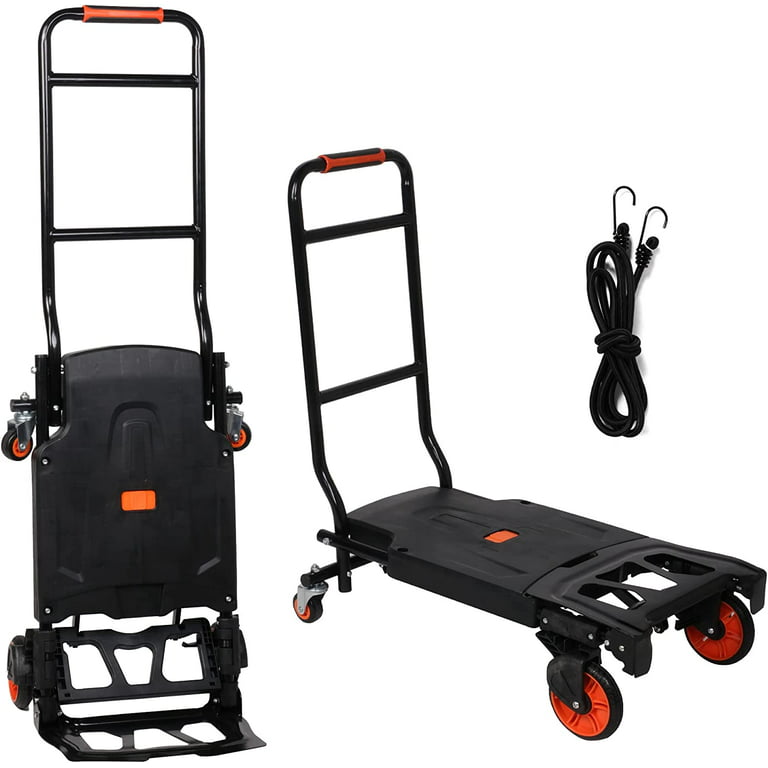 Folding Hand Truck Dolly Cart with Wheels Luggage Cart Trolley Moving  330lbs