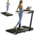 2 in 1 Folding Treadmill, 2.5HP Under Desk Treadmill Portable Walking