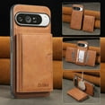 thumbnail image 1 of 2 In 1 Function Wallet Case for Google Pixel 9 Pro XL Compatible with MagSafe for Men Women, Detachable Magnetic Wallet Phone Case with Card Slots Holder, Support Magnetic Car Mount - Brown, 1 of 7