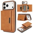 thumbnail image 1 of 2 In 1 Function Wallet Case for iPhone 17 Pro Compatible with MagSafe for Men Women, Detachable Magnetic Wallet Phone Case with Card Slots Holder, Support Magnetic Car Mount - Brown, 1 of 7