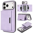 thumbnail image 1 of 2 In 1 Function Wallet Case for iPhone 17 Pro Max Compatible with MagSafe for Men Women, Detachable Magnetic Wallet Phone Case with Card Slots Holder, Support Magnetic Car Mount - Purple, 1 of 7