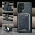 thumbnail image 1 of 2 In 1 Functuon Case for Samsung Galaxy S23, PU Leather Detachable Magnetic Card Bag, Support Magnetic Wireless Charger, Shockproof Protective Lightweight Phone Cover for S23, Blue, 1 of 5