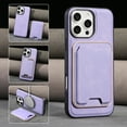 thumbnail image 1 of 2 In 1 Functuon Case for iPhone 12 Pro Max, PU Leather Detachable Magnetic Card Bag, Support Magnetic Wireless Charger, Shockproof Protective Lightweight Phone Cover for iPhone 12 Pro Max, Purple, 1 of 8
