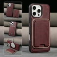 thumbnail image 1 of 2 In 1 Functuon Case for iPhone 15, PU Leather Detachable Magnetic Card Bag, Support Magnetic Wireless Charger, Shockproof Protective Lightweight Phone Cover for iPhone 15, Winered, 1 of 8