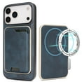 thumbnail image 1 of 2 In 1 Functuon Case for iPhone 17 Pro Max, PU Leather Detachable Magnetic Card Bag, Support Magnetic Wireless Charger, Shockproof Protective Lightweight Phone Cover for iPhone 17 Pro Max, Blue, 1 of 8