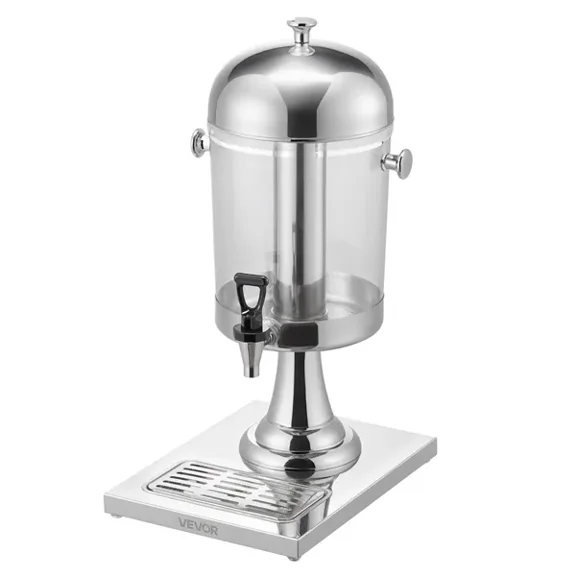 2.1-Gallon Beverage Dispenser with Faucet&Tray-Perfect for Parties&Events,Large Capacity Drink Server