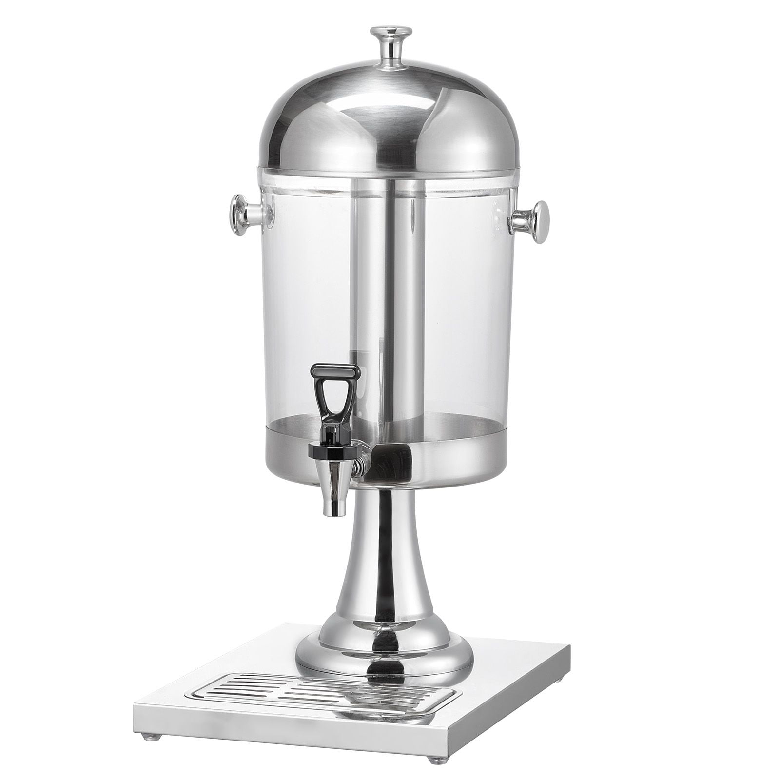 2.1 Gallon Beverage Dispenser with Ice Chamber, Drip-Free Spigot, Wide-Mouth Design, Food-Grade PC, for Parties Restaurants Hotels