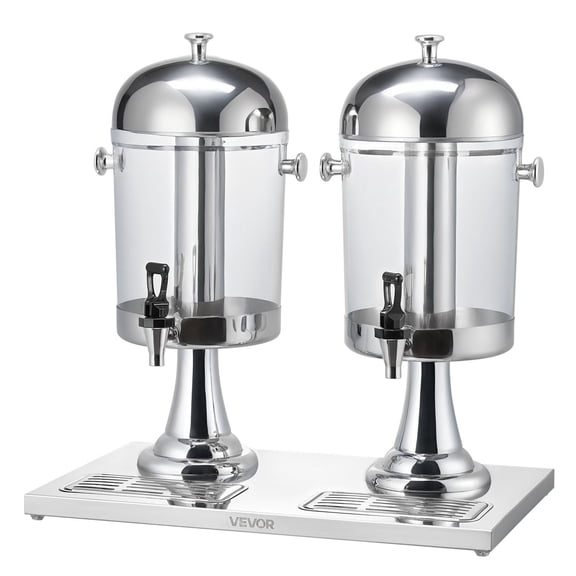 2.1 Gallon Beverage Maker with Tap Ice Tray Stainless Steel Plastic Juicer for Iced Tea Lemonade Party Restaurant Hotel Use