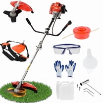 2 in 1 Gas Weed Wacker, 52cc 2-Cycle Gas Weed Eater, Grass Trimmer 8500rpm High Power Gas String Trimmer, Brush Cutter for Yard & Garden, Full Functioning Guard Accessories