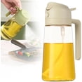 2 in 1 Glass Oil Sprayer Dispenser, 2024 Reusable Oil Dispenser for