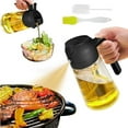 2 in 1 Glass Oil Sprayer & Dispenser, Oil Dispenser for Kitchen Spray