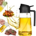 thumbnail image 1 of 2 In 1 Glass Oil Sprayer & Dispenser, Oil Dispenser For Kitchen With Spray And Pour,Reusable Oil Spray Container And Pour Bottle,2 In 1 Olive Oil Dispenser Bottle For Kitchen (Green), 1 of 5