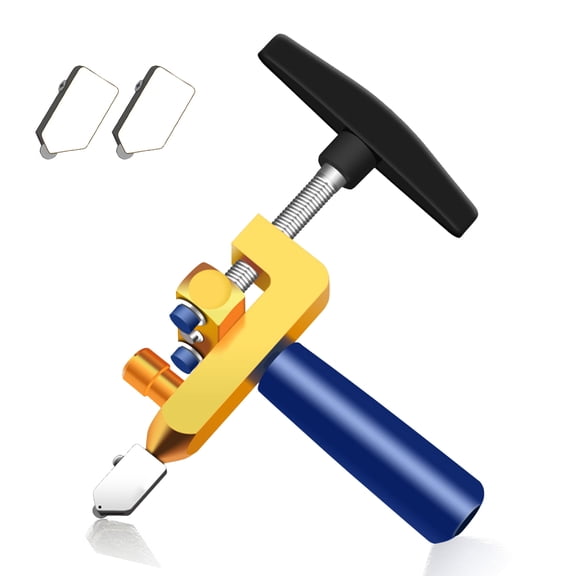 2 in 1 Glass and Tile Cutting Tool with Tungsten Steel Blades and Breaking Pliers Manual Hand Cutter for Glass, Mirrors, Ceramic and Glazed Tiles Ideal for DIY and Home Projects