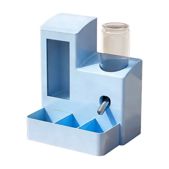 2 in 1 Guinea Pig Food Water Dispenser, Rabbit Water Bottle Leak-Proof, Automatic Dispenser for Guinea Pig Cage, Chinchilla, Ferret, Hamster Small Animal Waterer