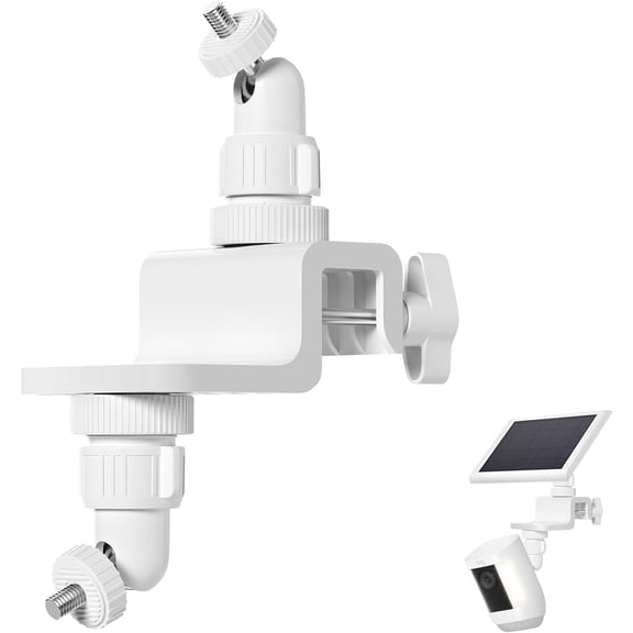 2 in 1 Gutter Mount for Outdoor Camera and Solar Panel, 360Adjustable Universal Gutter Mount Compatible with Ring, Arlo, Eufy, Wyze, Tapo, Reolink Security Cameras and Solar Panels
