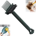 thumbnail image 1 of 2 In 1 Hair Brush Cleaning Tool Comb Cleaner, 6.7" Portable Hairbrush Cleaning Rake for Removing Hair Dust, Travel Hair Salon Brush Cleaning Accessory 1Pcs Navy, 1 of 5