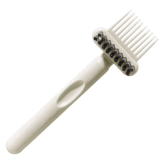 2 In 1 Hair Brush Cleaning Tool,Comb Cleaning Brush,6.69 Inch Portable Plastic Hair Brush Cleaner Rake,Hair Brushes Remover Rakes,Comb Cleaner Hairbrush Cleaner Tool for Home Salon Travel,White