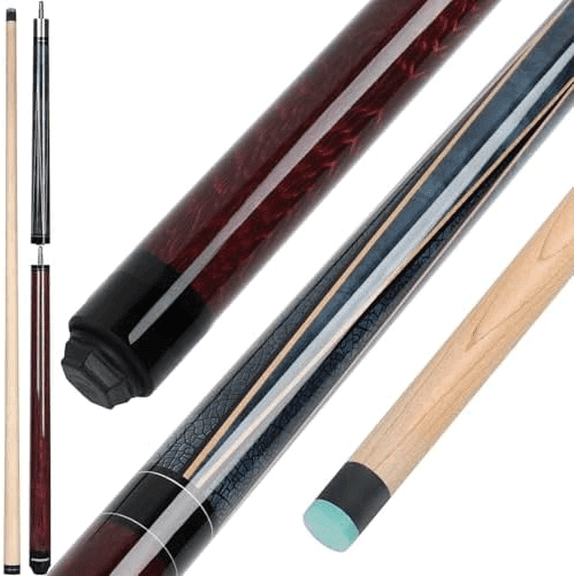 2 in 1 Heavy Break Jump Cue: 3-Piece Break Cue Pool Stick 58 Inch 21oz 14mm Pro Tips Fas-Grade Maple Wood Jump&Break Pool Cue Sticks (Brown-Gray, 21 oz)$$Sport & Recreation Other