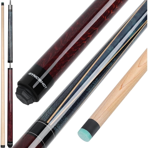 2 in 1 Heavy Break Jump Cue: 3-Piece Break Cue Pool Stick 58 Inch 14mm Pro Tips Fas-Grade Maple Wood Jump&Break Pool Cue Sticks