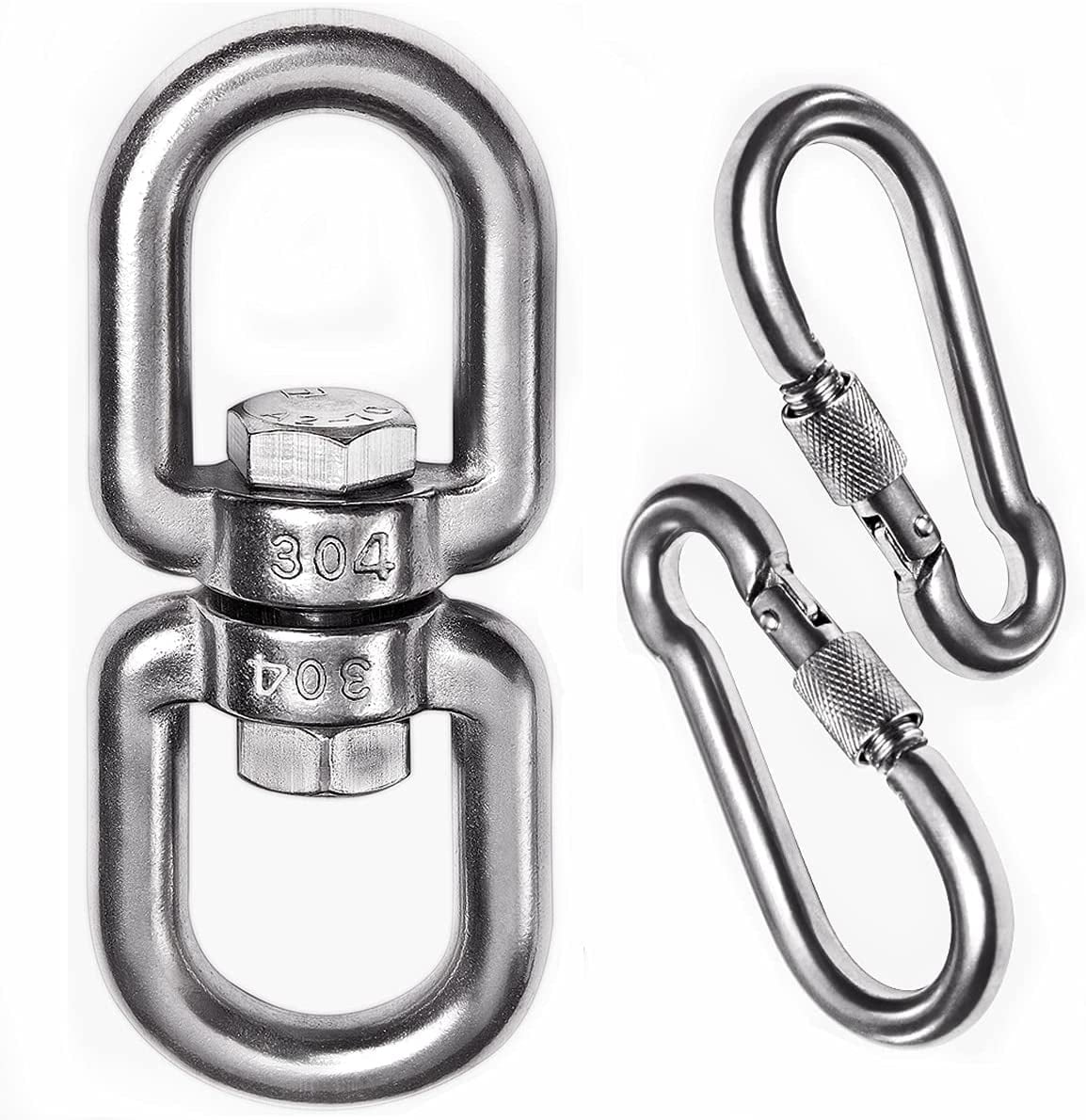 2+1 Heavy Duty 304 Stainless Steel Swivel Ring Double Ended Swivel Eye